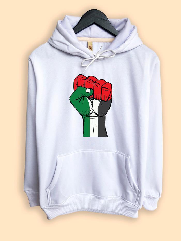 Jaket Hoodie Bendera Palestina Kepalan Tangan Fist