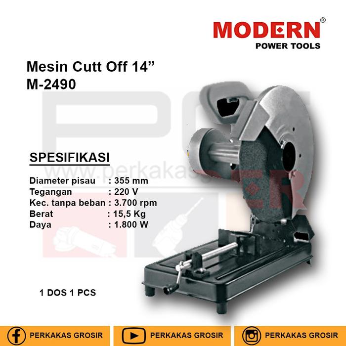 Mesin cutt off potong besi M-2490 M 2490 M2490 (V-BELT) modern