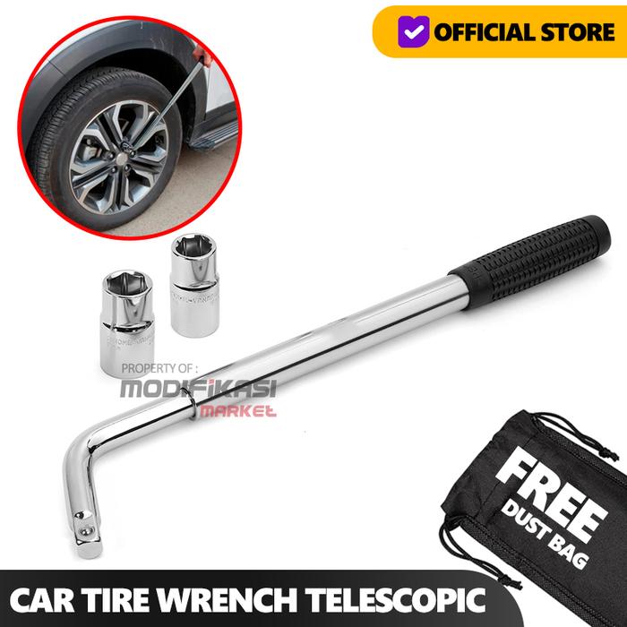 Kunci Sok Roda Mobil Kunci L Roda Tarik 17 19 21 23 Telescopic Panjang