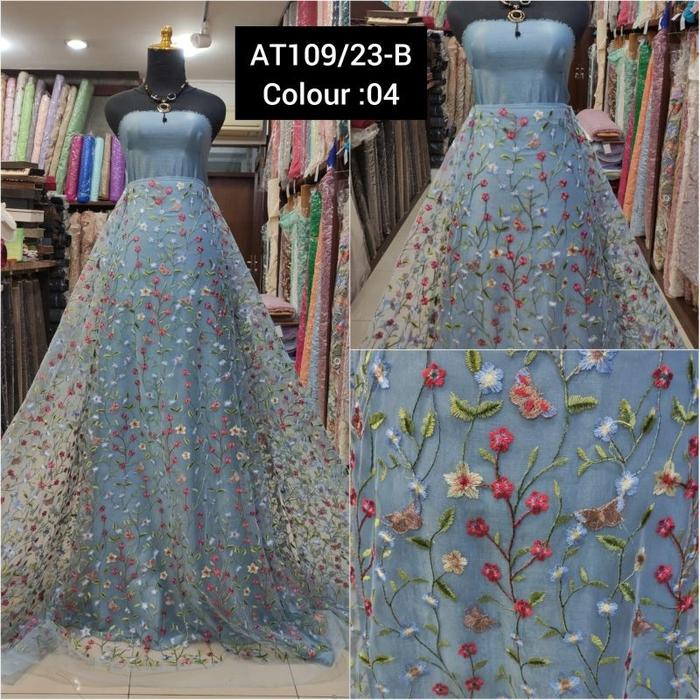 Kain Tile Brokat 3D Benang 3D Akar Valentino Garden Sakura no:04