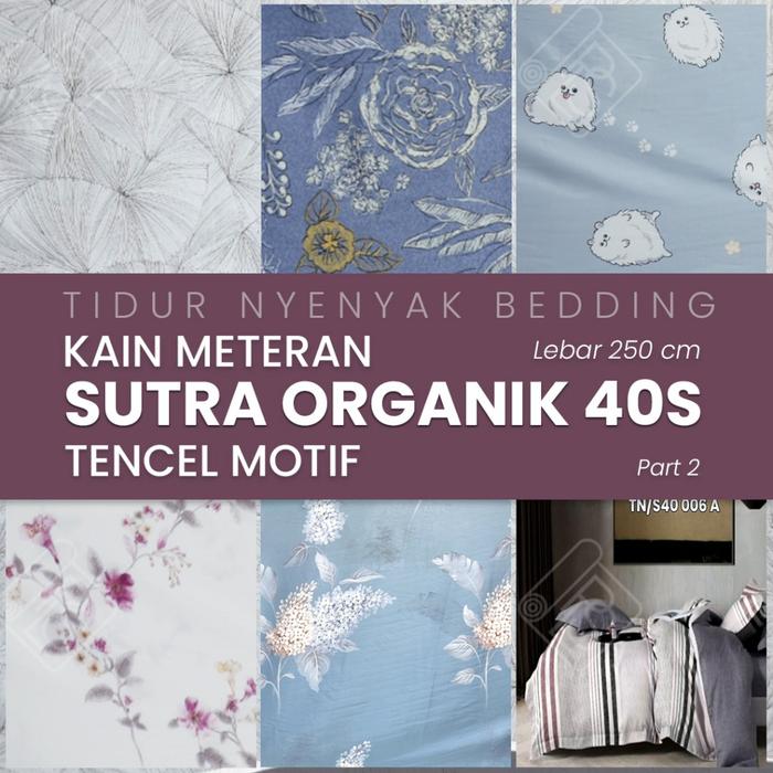 KAIN SUTRA BAMBOO 40S MOTIF BUNGA KAPAS DAISY KARAKTER ANAK PARALAYANG