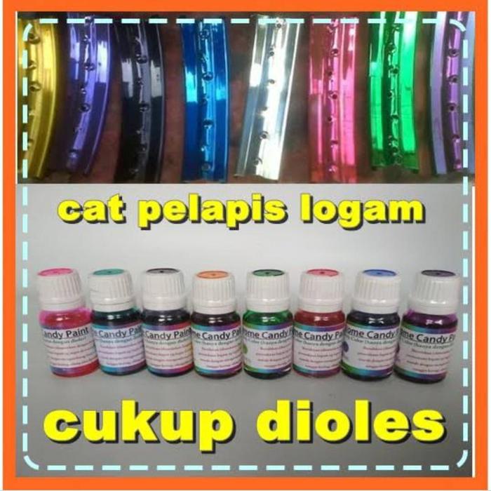 Chrome Candy Cat Atau Cat Oles Logam Velg Motor Dan Mobil Dan Berbagai