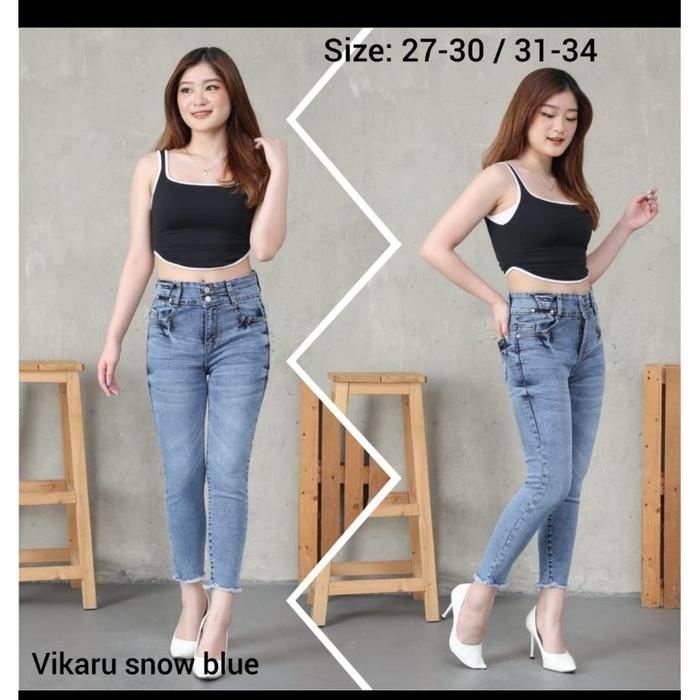 FQ364 7/9 Evodom by Dominant celana jeans cewek premium size 27-30