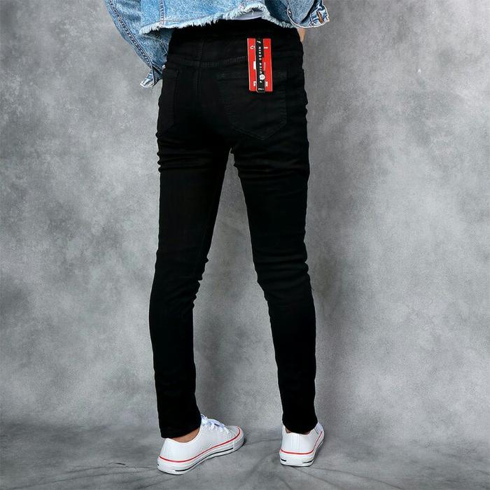 LB475 Celana Jenas C96 Pinggang Karet Perempuan Stretch Soft Jeans
