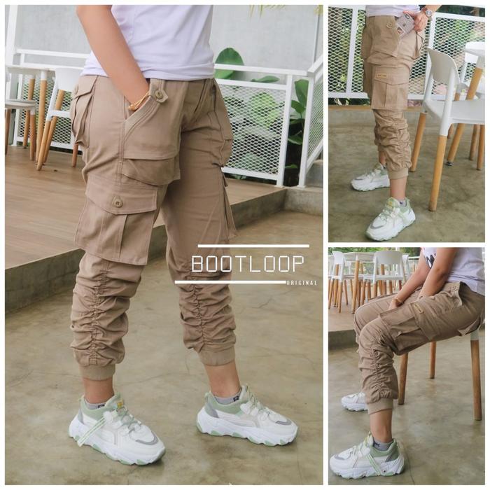 HB364 celana jogger cargo pant cewek/jogger cewek original