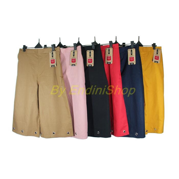 TQ558 Celana 7/8 Wanita Kulot Model Bot Ring Numia Bahan Katun Sigaret