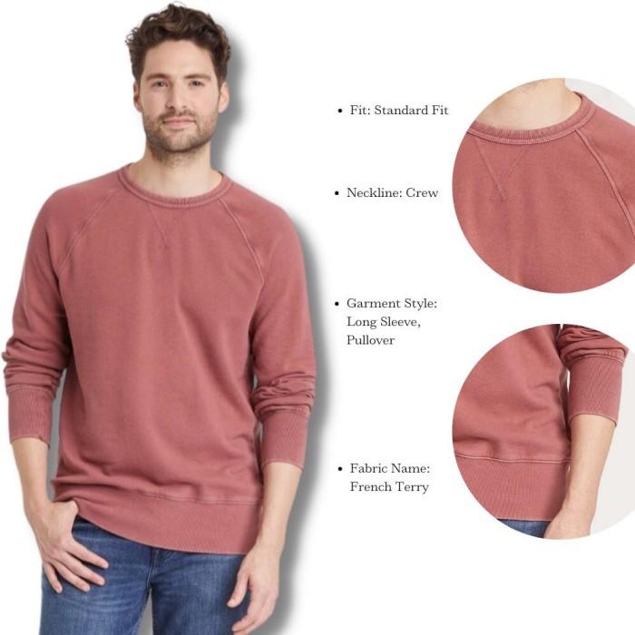Original Goodfellow & Co Washed Pullover Crewneck Sweater Sweatshirt