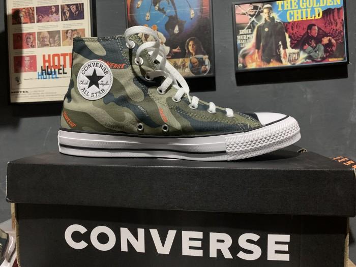 ORIGINAL SEPATU CONVERSE CAMO ARMY HI HIGH LIGHT FIELD SURPLUS 70S