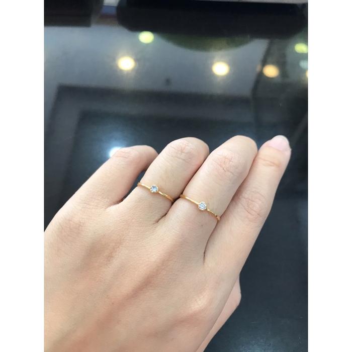 [BEST SELLER] Cincin emas asli Lidi 1 Permata 1/2 gram Kadar 375 8K,