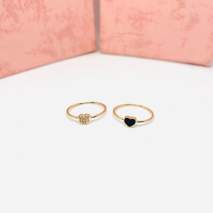 Cincin emas asli model love kadar 300