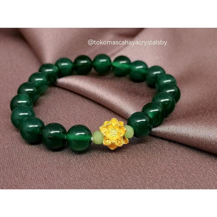 Gelang Teratai Lotus Emas Kadar 24k HK Hongkong 999.9% 9999 & Gelang