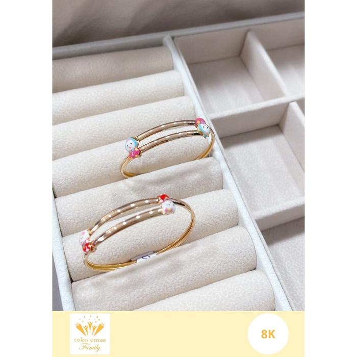 Gelang emas anak Kadar 375 (8K) berat 1 gram an