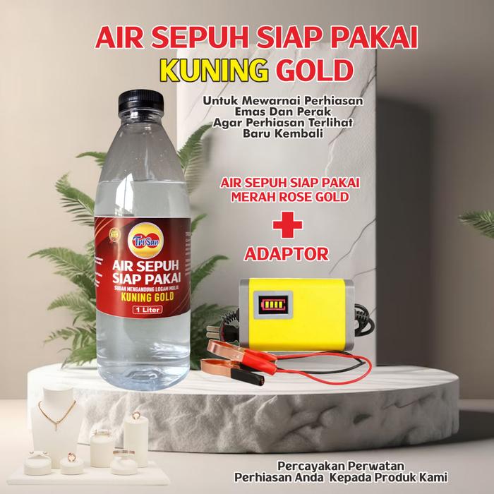 Air Sepuh Emas Siap Pakai Cairan Pewarna Sepuhan Kuning mas 24K Perak
