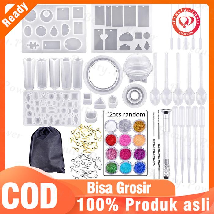 94 PCS/Set Buatan Tangan Lem Kristal Alat Cetak Resin Set Cetakan