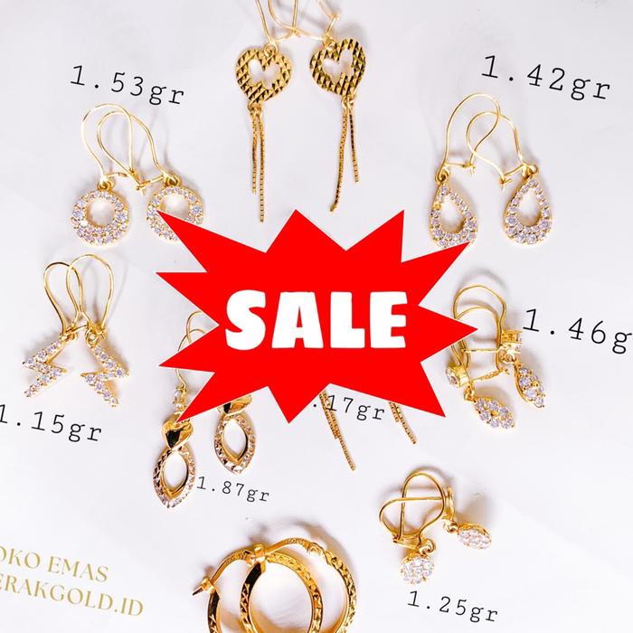 Anting Emas Asli Hooks Dubai Chenel Gold Emas Anting Dubai Panjang