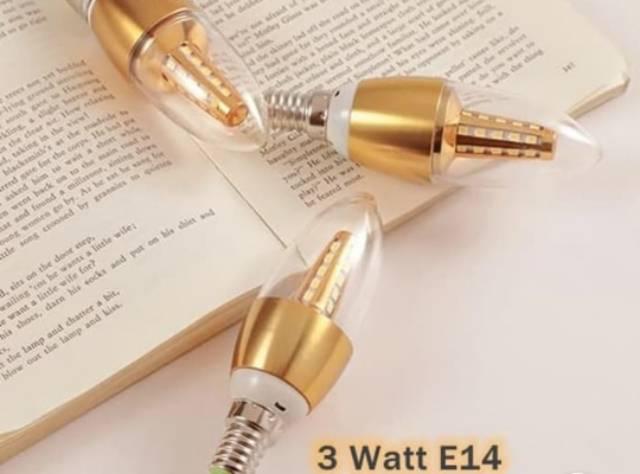 d| bohlam lampu lilin cabe led candle hias 5 watt e14 no philip