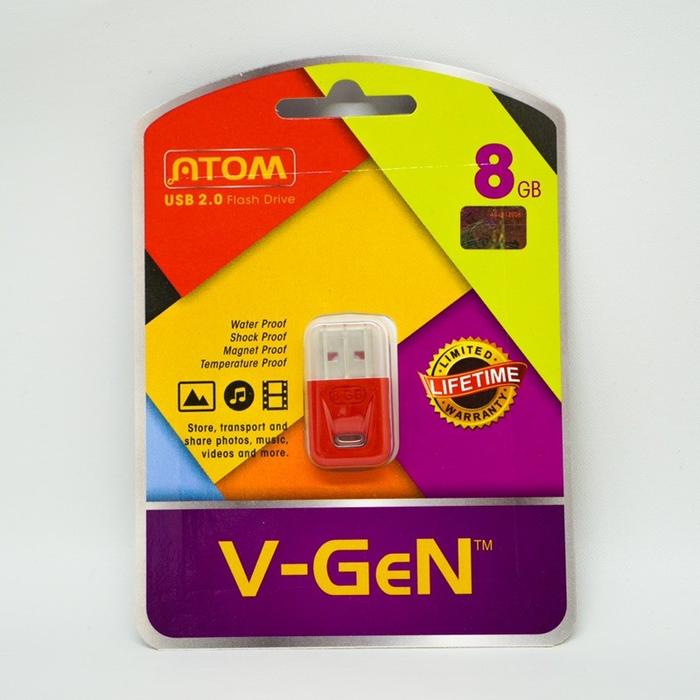d| usb 8gb 2.0 v-gen atom flash disk vgen flash drive original 8 gb