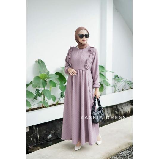 Produk Zaskia Dress (Crinckle Uragiri)/Gamis Timbul Barang Berkualitas