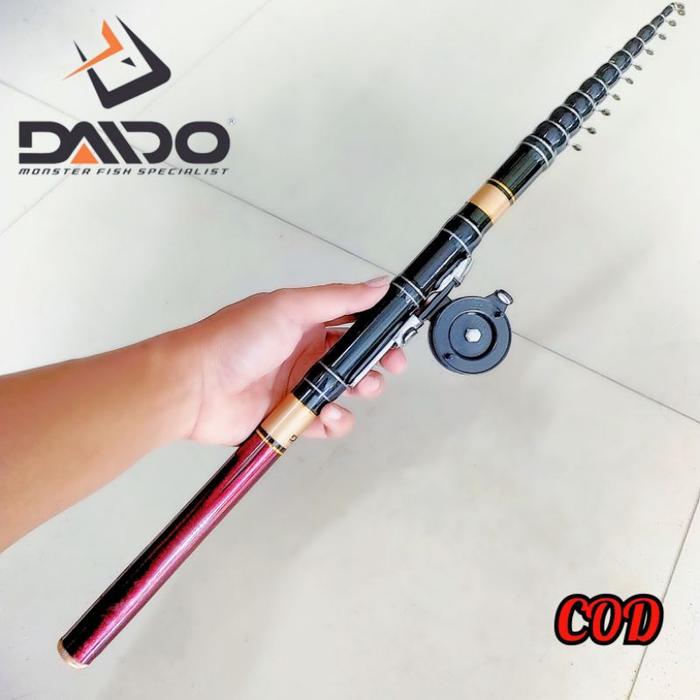 terlaris new Joran Tegek custom Daido 360 carbon + Bonus Reel ready