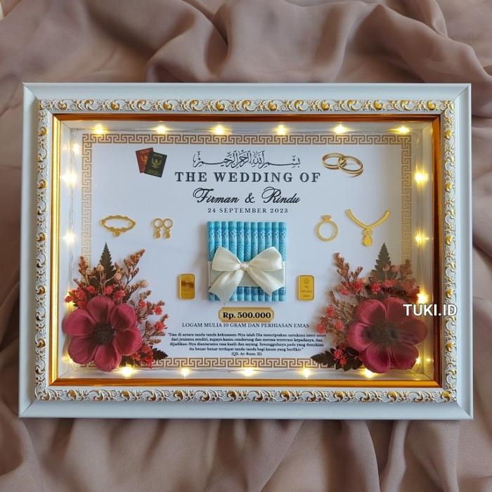 terlaris new BINGKAI MAHAR 3D CUSTOM / FRAME 3D LIST GOLD / FRAME