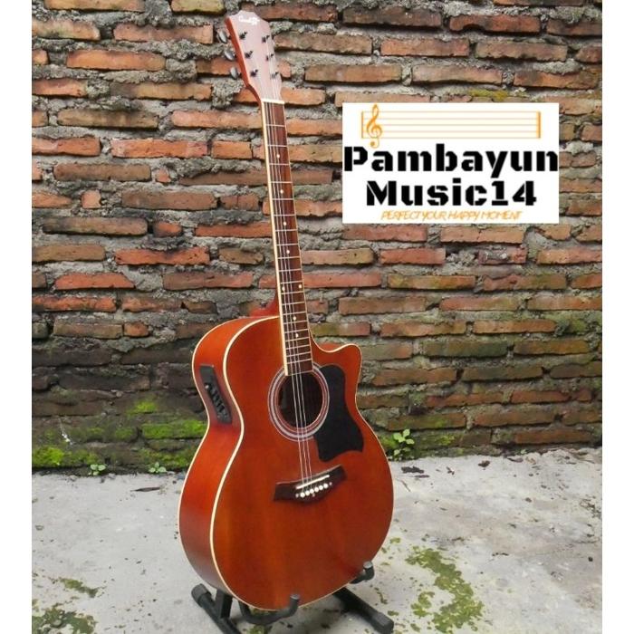terlaris new Gitar Akustik COWBOY Custom GRATIS PACKING KAYU ready
