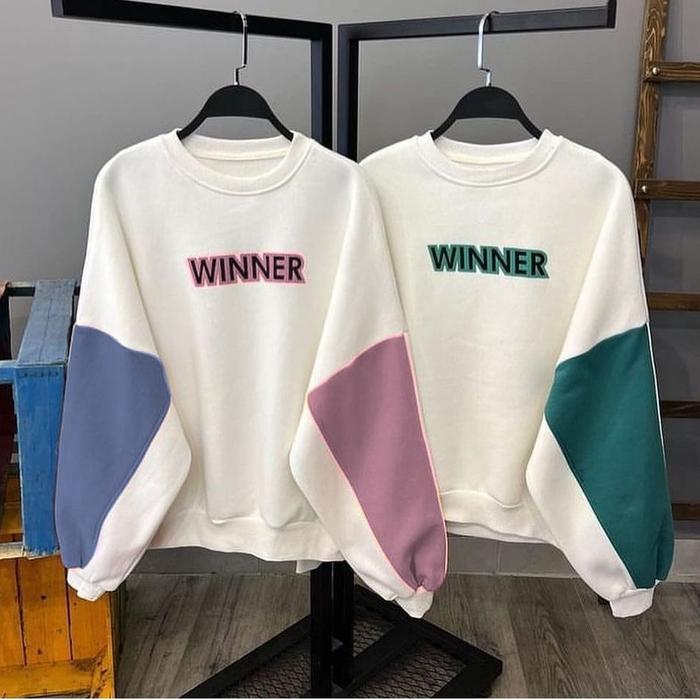 Produk WINNER COMBIE SWEATER OVERSIZE CREWNECK WANITA FLEECE Barang