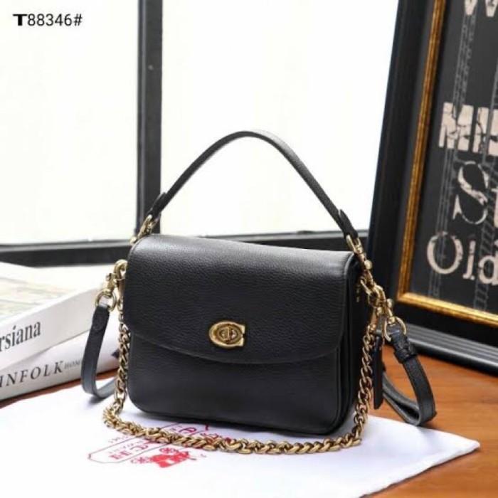 COACH Women Cassie 19 Crossbody Bag Grained Leather Fullblack FULLSET