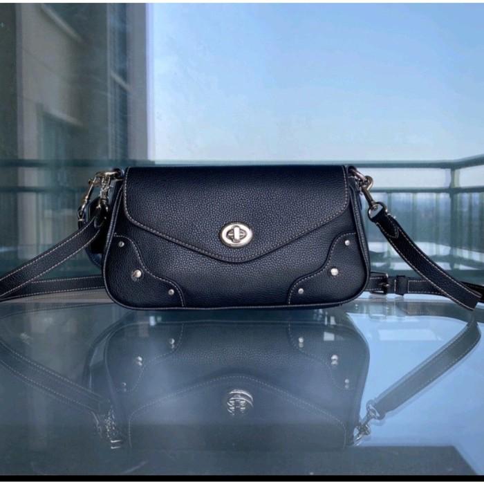 TAS WANITA COACH MILLIE SHOULDER BAG CROSSBODY 100% ORIGINAL - Black