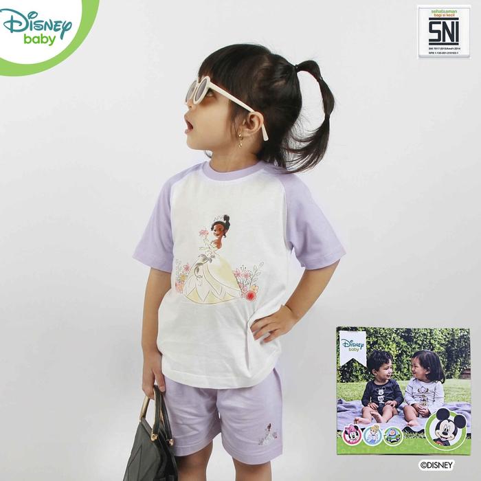 ready Pakaian Bayi Kaos Raglan SET DISNEY Princess Katun Bambu DPC286