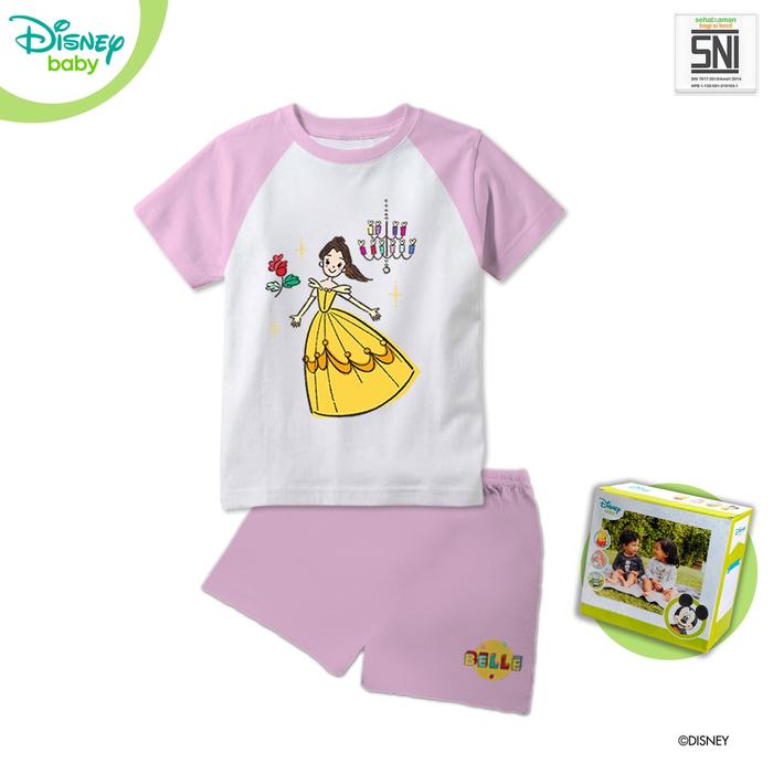 ready Pakaian Bayi Kaos Raglan SET DISNEY Princess Katun Bambu DPC193
