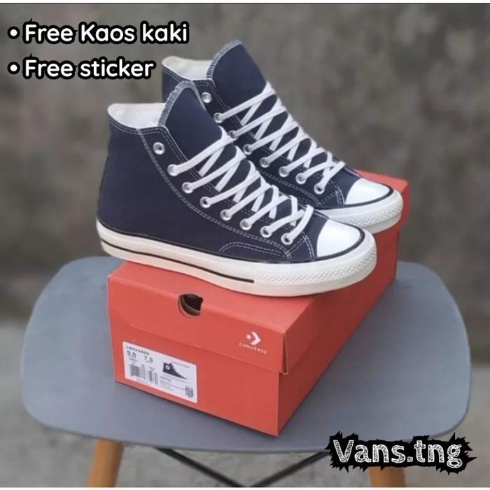 Sepatu Converse 70S Hi Navy Obsidian Premium /Converse 70S Biru Navy