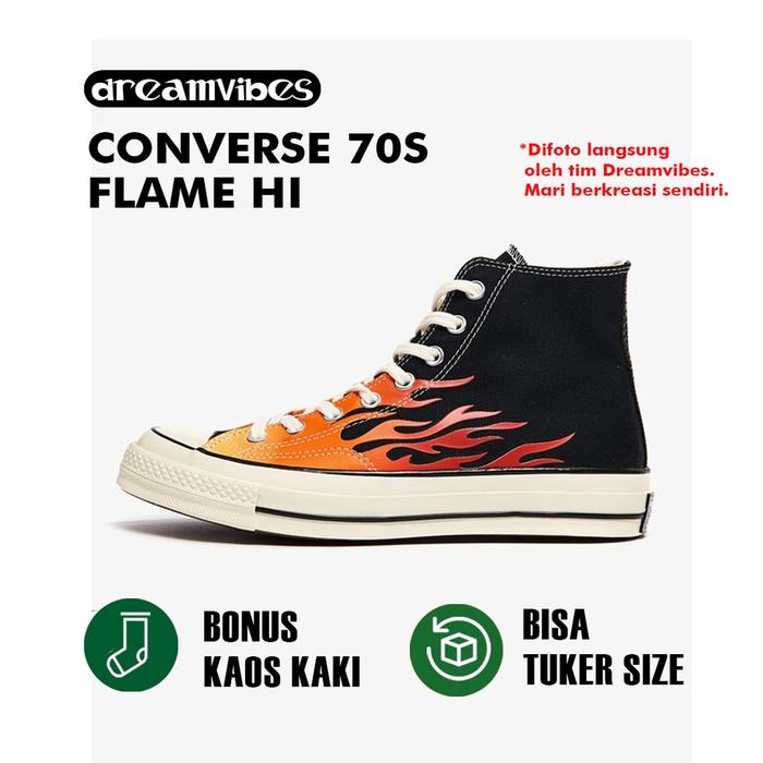 Sepatu Converse Ct 70S High Flame Sneakers All Star Pria Original