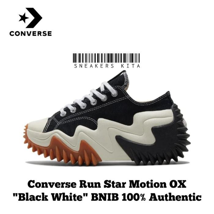 Sepatu Converse Run Star Motion Ox Platform Black White 172895C Bnib