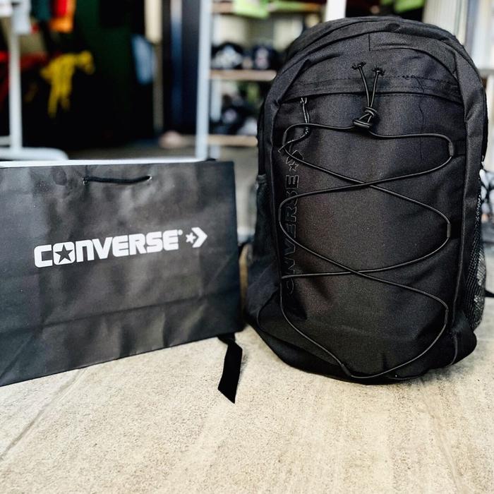 Terlaris Converse Swap Out Backpack Full Black + Fullset