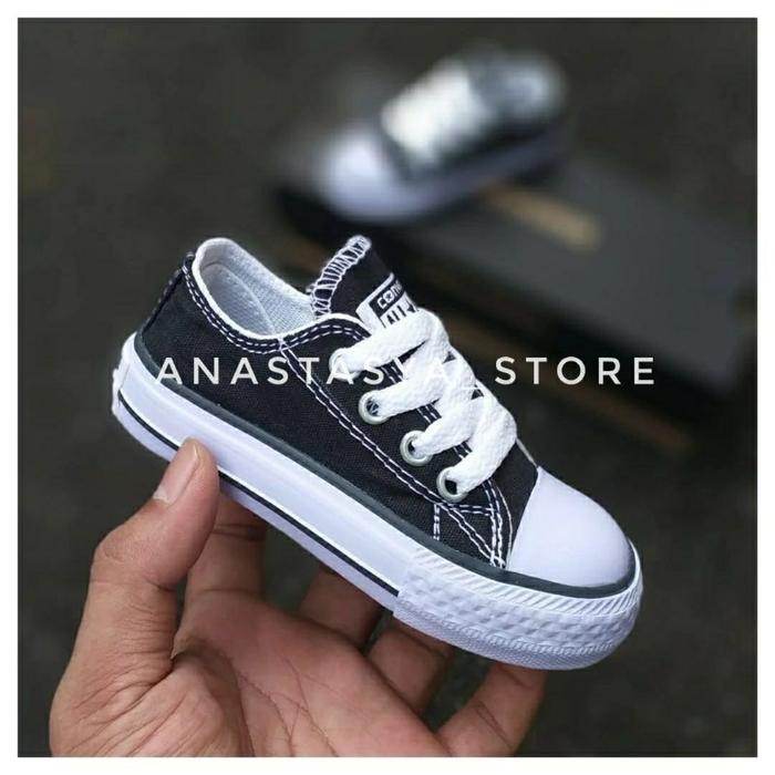 Terbaru Sepatu Sekolah Anak Sd Converse Alstar Hitam Pendek