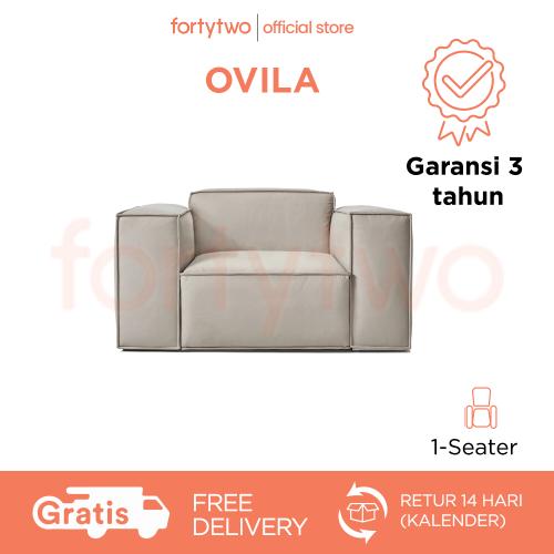 Fortytwo Sofa Ovila Armchair Beige Sofa Santai 1 Seater Single (Cream)