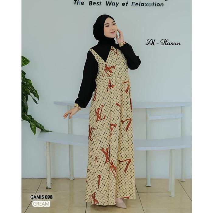 (New) DRESS MOTIF 098 ORIGINAL AL-HASAN COLLECTION/DRESS SHAKILLA 098