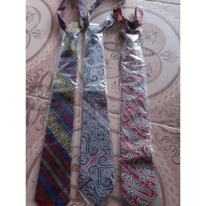 DASI PRIA TENUN ETNIK BATAK MOTIF GORGA ULOS DASI PANJANG FORMAL DASI