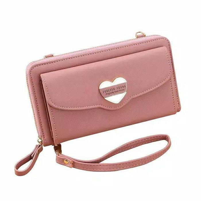 Dompet Panjang Wanita Love Free Tali Panjang Tas Selempang