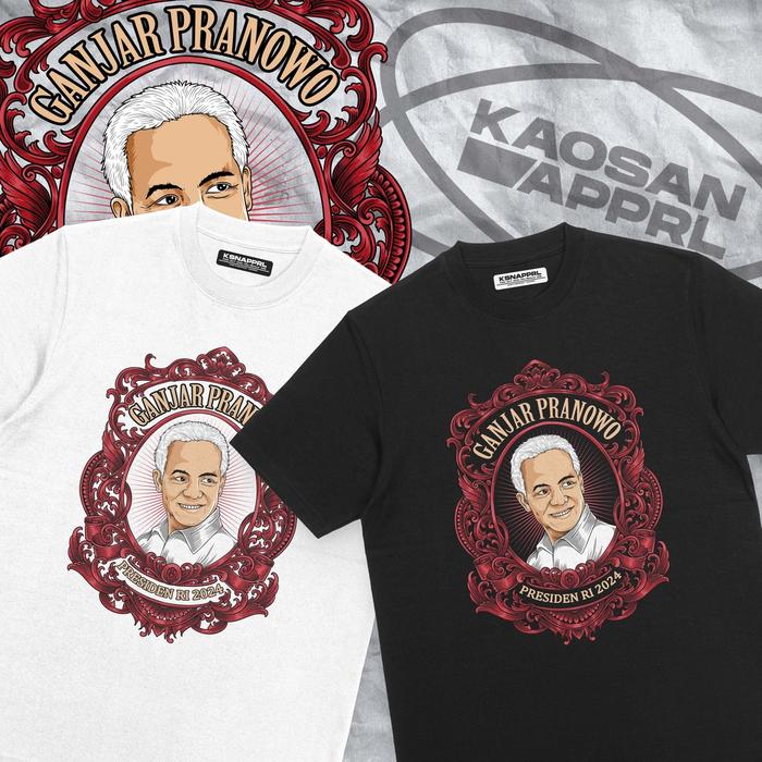 Kaos Pemilu 2024 "Ganjar Batik" - Ganjar Pranowo/Ganjar Mahfud/Ganjar