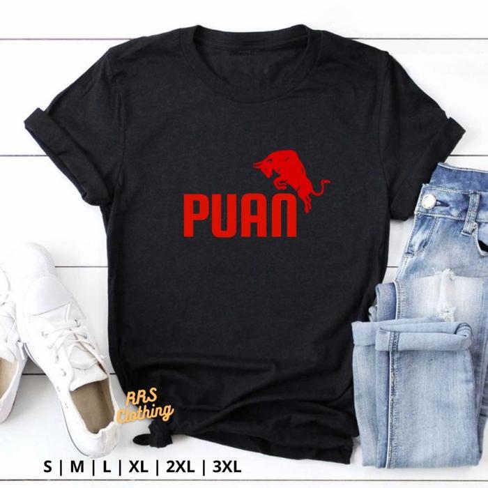 Kaos Parodi Plesetan Pdi Puan Pum* Combed 30S Jumbo Xxxl