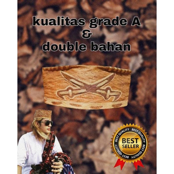 ORIGINAL songkok kulit kayu,peci honai ala habib bahar,kopiah kulit