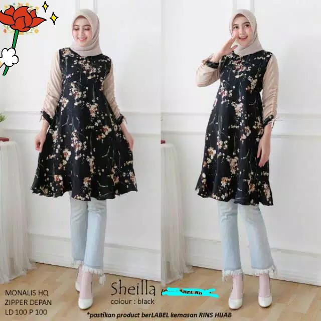 SIAPKIRIM FASHION WANITA // SHEILA TUNIK MONALISA MOTIF // Bisa bayar