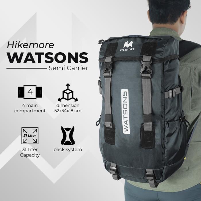 Tas Punggung Ransel Daypack Traveling Hikemore Watsons Original