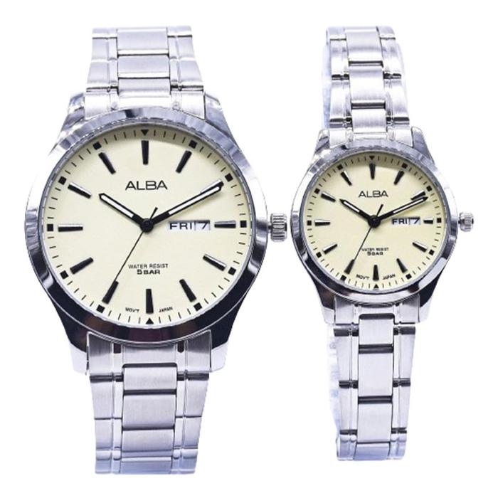 JAM TANGAN COUPLE ORIGINAL PASANGAN ALBA AJ6161 and ALBA AN8057 CT ST