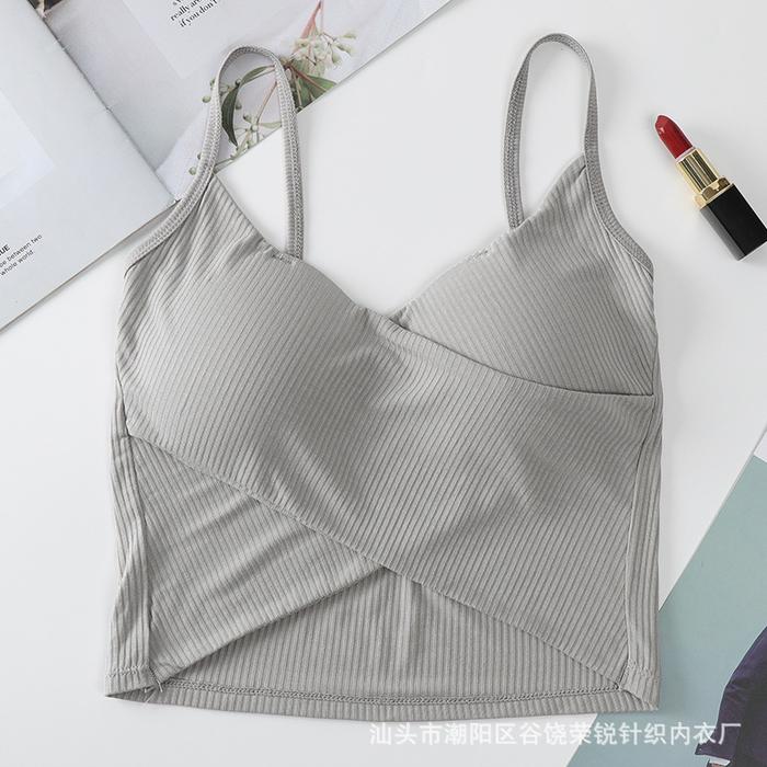 Produk HC Tank Top Wanita 6813 Crop Top Model Silang Bralette Tank Top