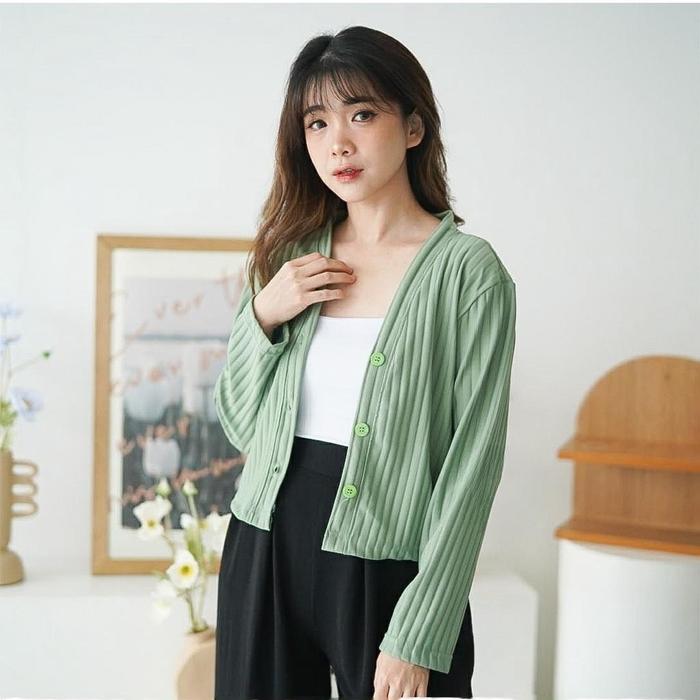 Produk BEFAST - ZFC OOTD WANITA OUTER TERA / AKEMI HORNET KNIT CROP