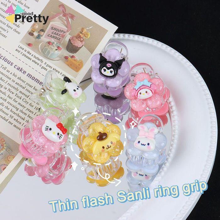 Produk Jepit Rambut Bunga Transparan Cinnamoroll Kuromi Teenage
