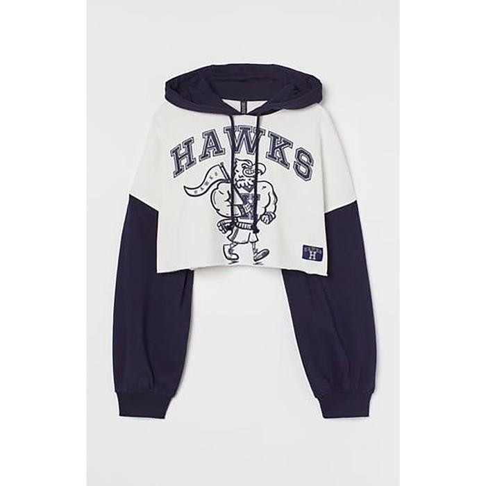 Produk Sweater Hoodie Crop Wanita Hawks | American Style Sweatshirt