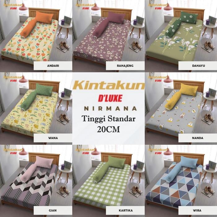 TM27 SPREI KINTAKUN 120X200 SINGLE UNTUK KASUR 1 ORANG FULL FITTED